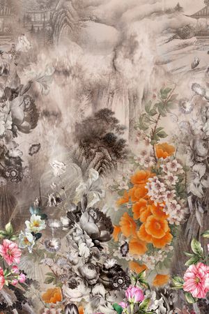 花卉印花华亿平台图片