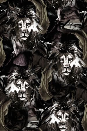 狮子印花华亿平台图片