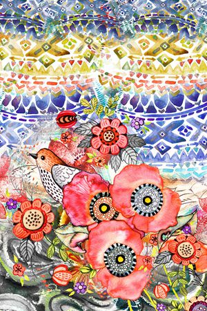 花卉印花华亿平台图片