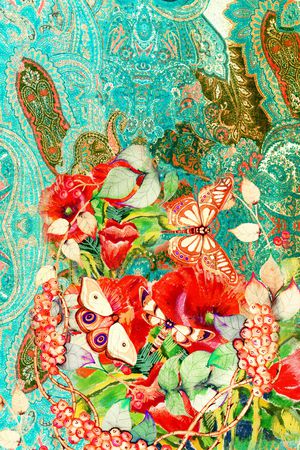 花卉印花华亿平台图片