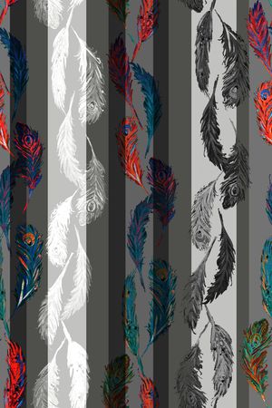 黑白条纹印花华亿平台图片