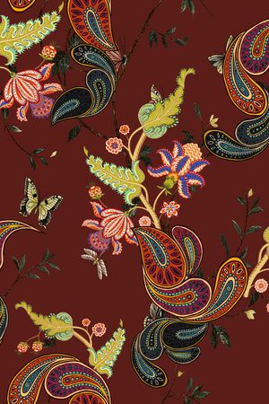 手绘花卉印花华亿平台图片