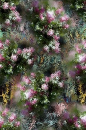 抽象花卉印花华亿平台图片