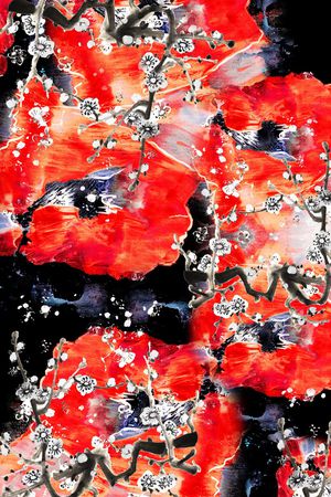 中国风印花华亿平台图片