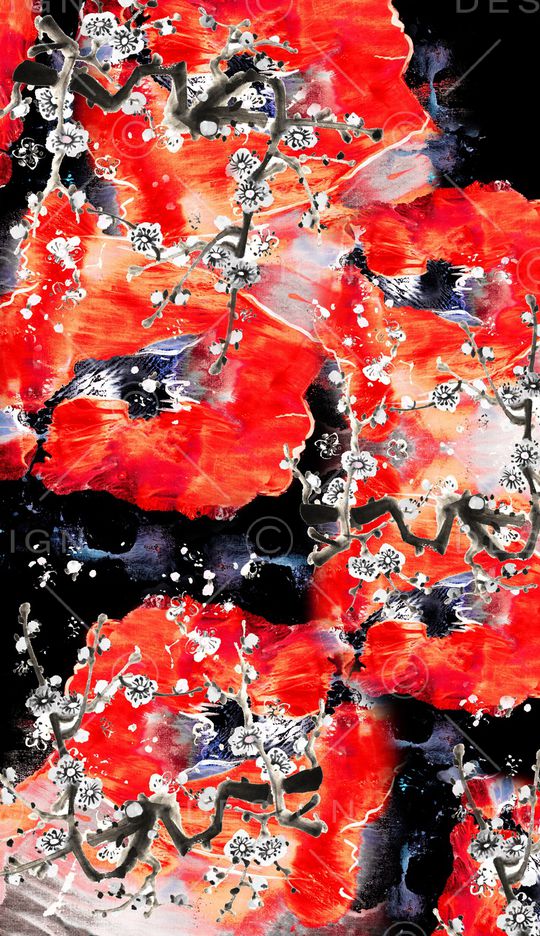 中国风印花华亿平台图片