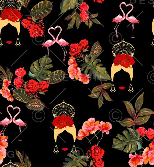 淑女印花华亿平台图片