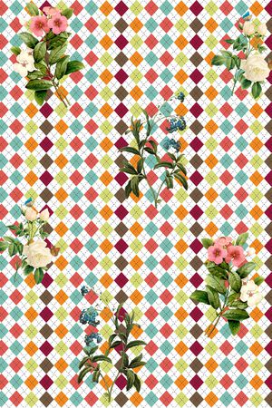 格子印花华亿平台图片