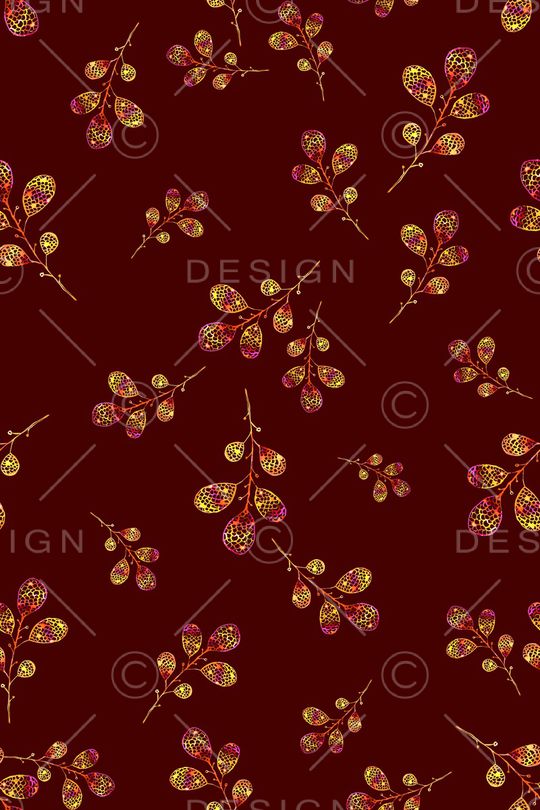 黑底花卉印花华亿平台图片