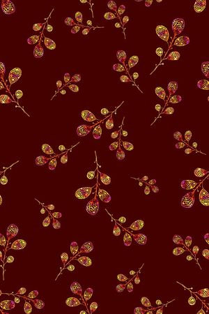 黑底花卉印花华亿平台图片