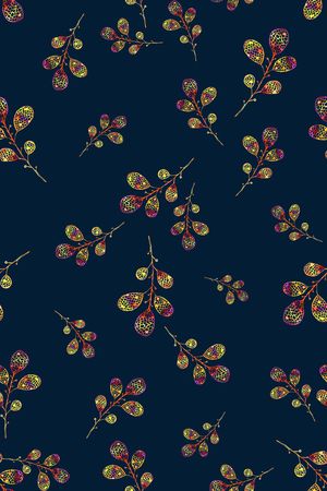 黑底花卉印花华亿平台图片