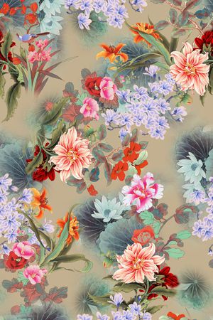 兰花印花华亿平台图片