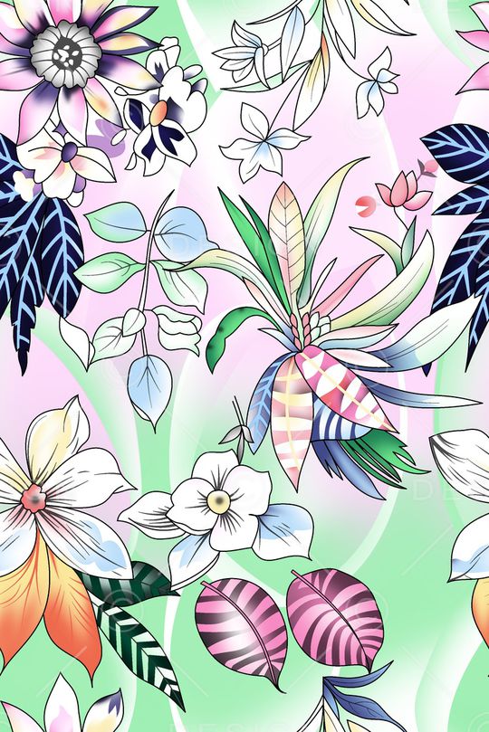 花卉印花华亿平台图片