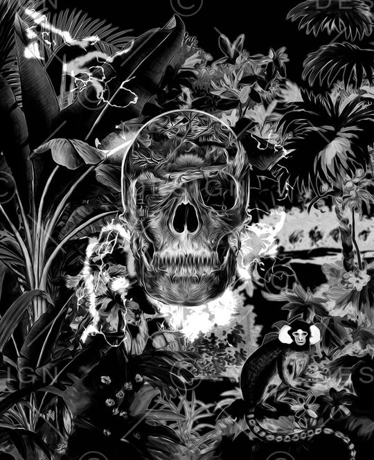 骷髅印花华亿平台图片