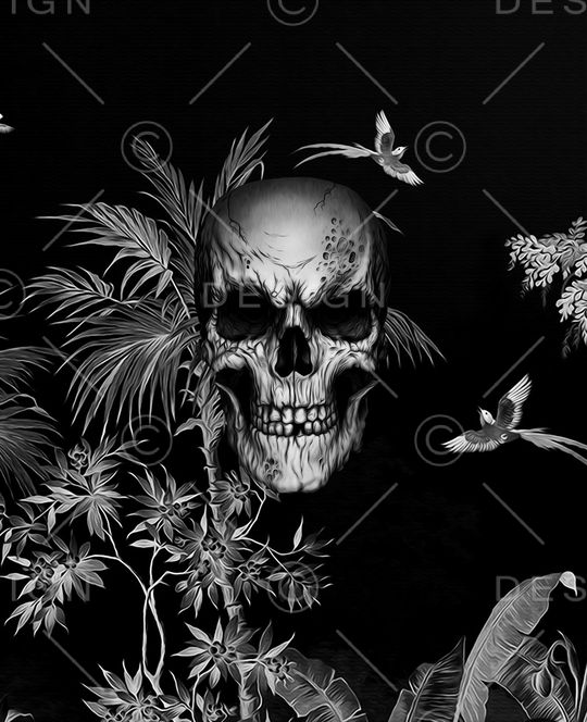 骷髅印花华亿平台图片