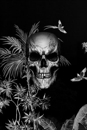 骷髅印花华亿平台图片