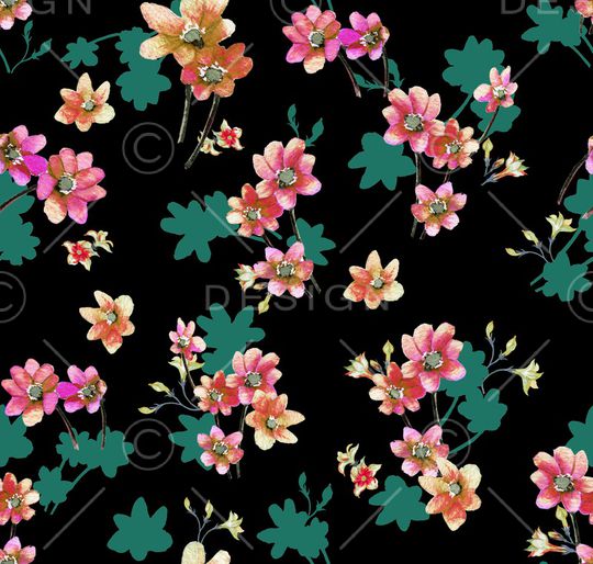 花卉印花华亿平台图片