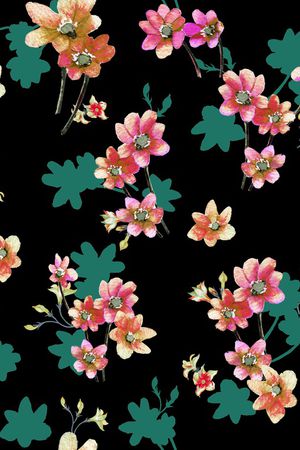 花卉印花华亿平台图片