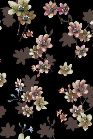 花卉印花华亿平台图片