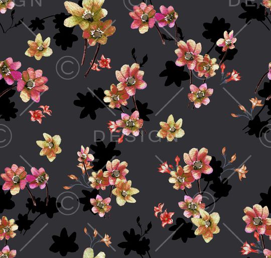 花卉印花华亿平台图片