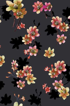 花卉印花华亿平台图片