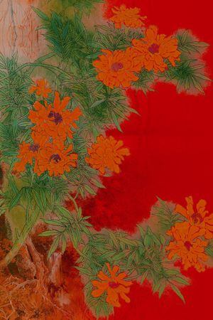 花卉印花华亿平台图片