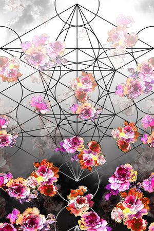 手绘花卉印花华亿平台图片