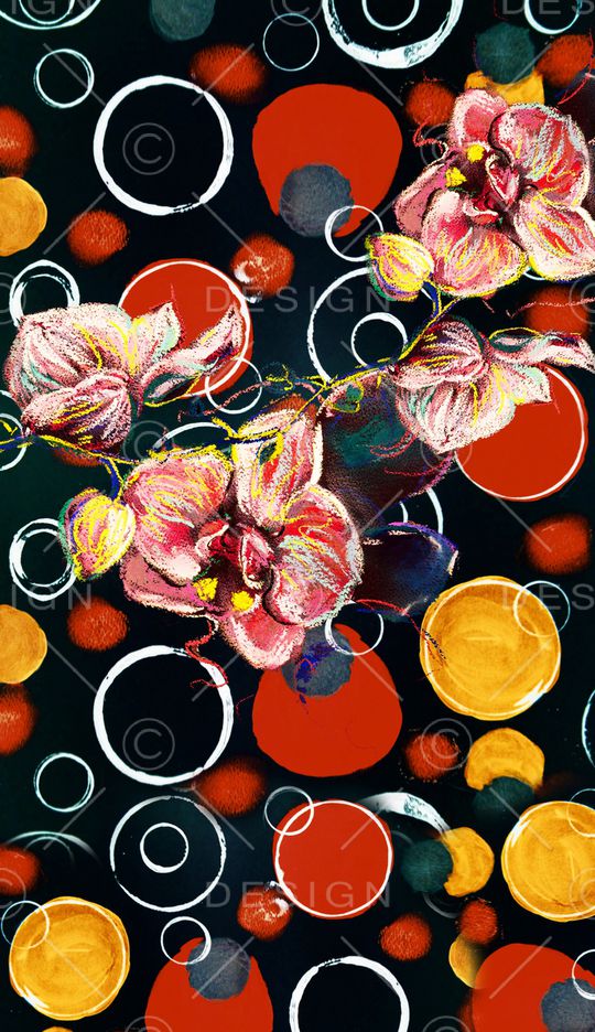 花卉印花华亿平台图片