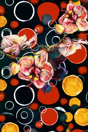 花卉印花华亿平台图片