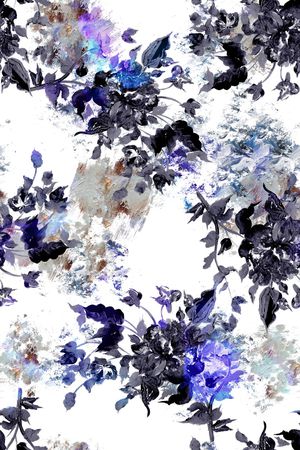 抽象花卉印花华亿平台图片