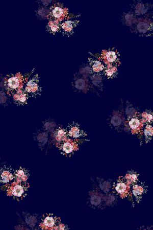 抽象花卉印花华亿平台图片