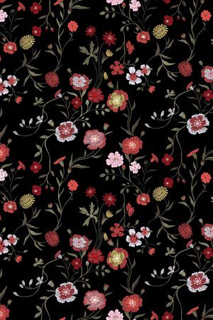 抽象花卉印花华亿平台图片