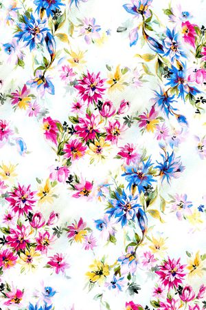 抽象花卉印花华亿平台图片