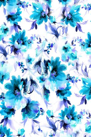 抽象花卉印花华亿平台图片