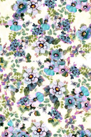 抽象花卉印花华亿平台图片