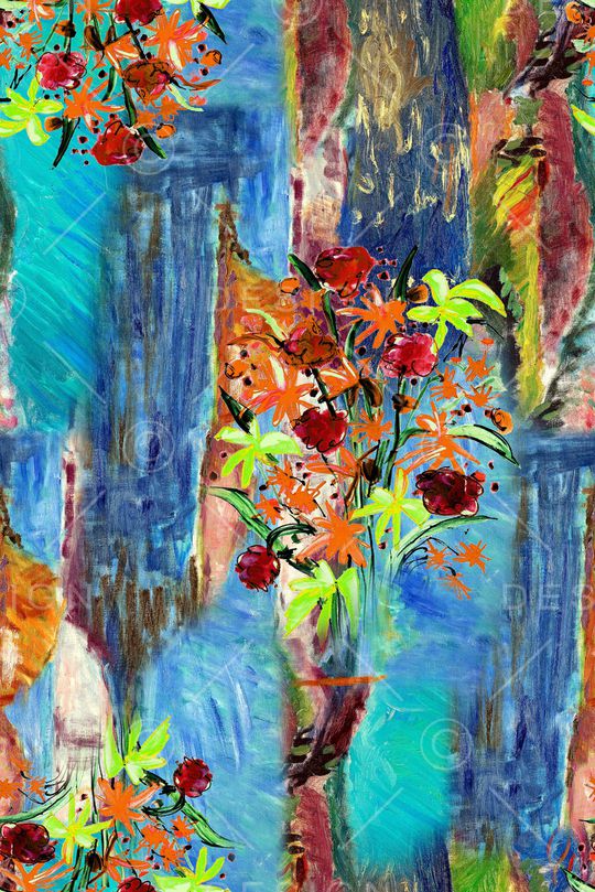 花卉印花华亿平台图片