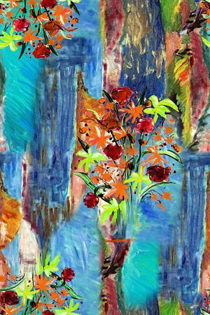 花卉印花华亿平台图片