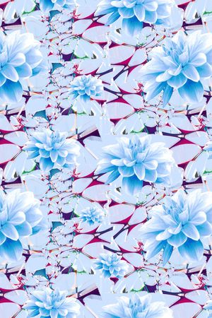 水彩花卉印花华亿平台图片