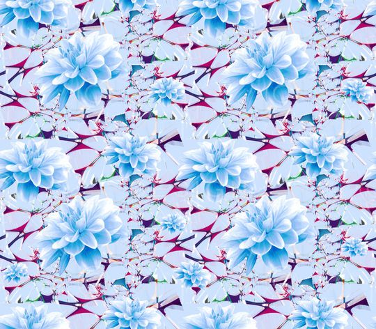 水彩花卉印花华亿平台图片