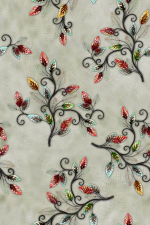 卷草印花华亿平台图片