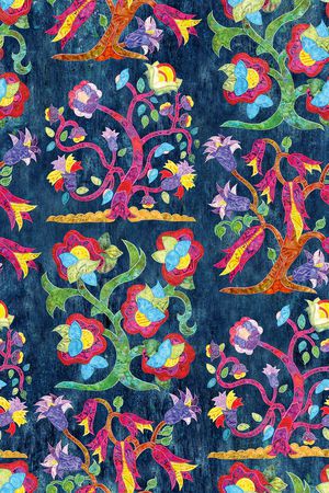 卷草印花华亿平台图片