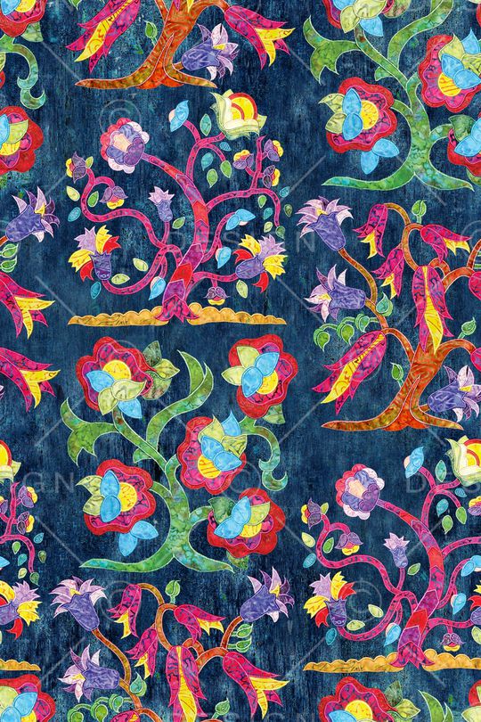 卷草印花华亿平台图片