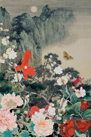 中国风印花华亿平台图片