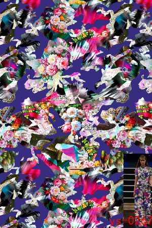 民族花卉印花华亿平台图片