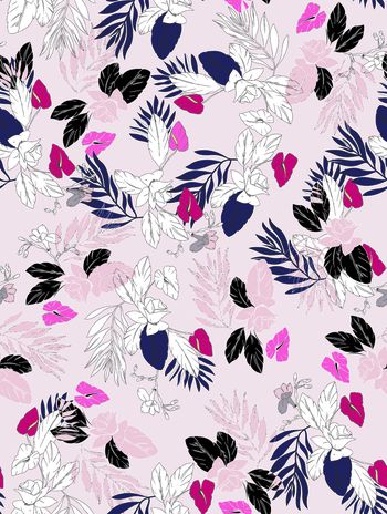 花卉印花华亿平台图片