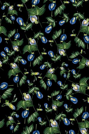 手绘花卉印花华亿平台图片