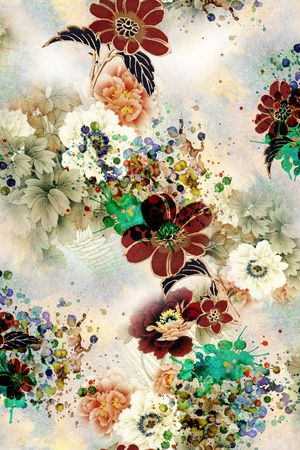 牡丹印花华亿平台图片