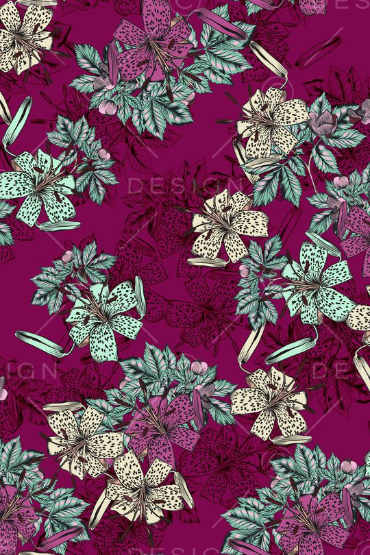 花卉印花华亿平台图片