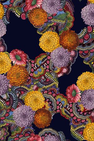 花卉印花华亿平台图片