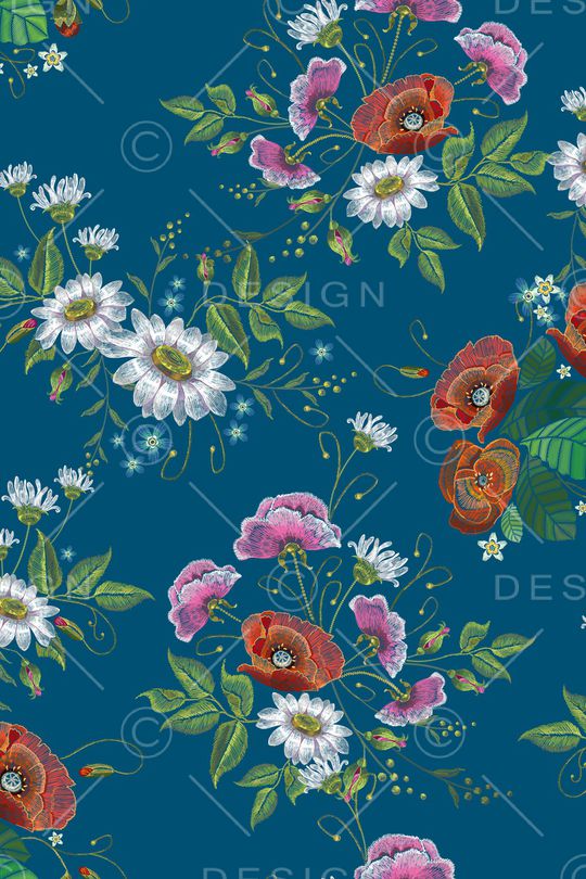 花卉印花华亿平台图片