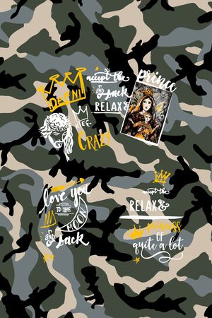 时尚迷彩印花华亿平台图片